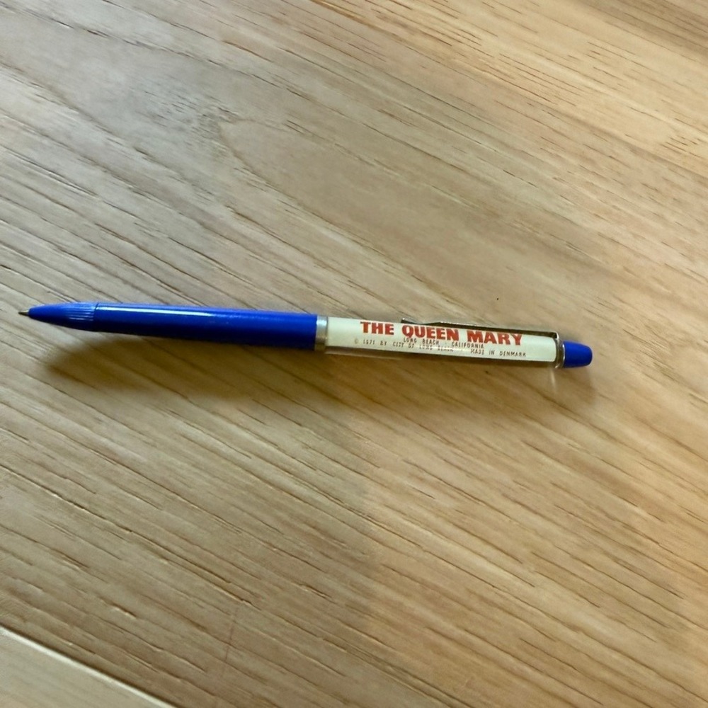 Eskesen The Queen Mary Floaty Pen  Blue Vintage 1971 Long Beach Denmark
